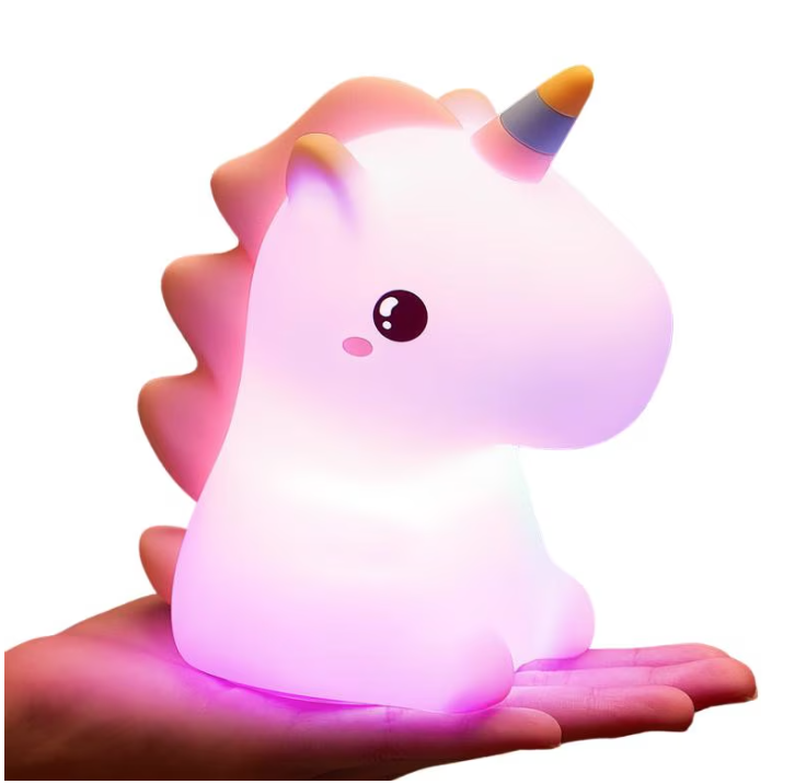 Lampa de veghe pentru copii unicorn 16 culori dimabila